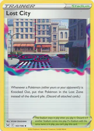 Lost City Pokemon card from Lost Origin