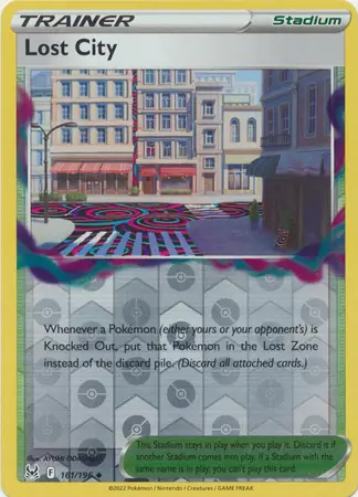 Lost City Reverse Holo Pokemon card from Lost Origin