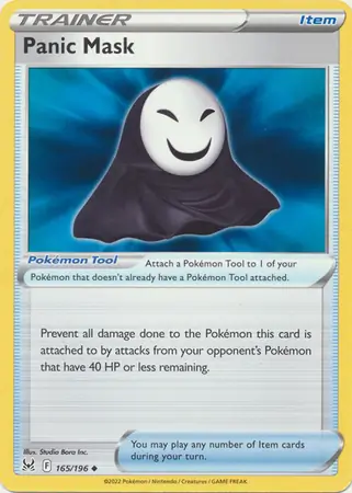 Panic Mask Pokemon card from Lost Origin