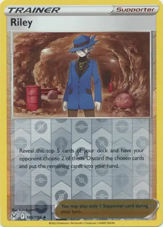 Riley Reverse Holo Pokemon card from Lost Origin