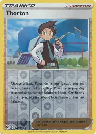Thorton Reverse Holo Pokemon card from Lost Origin