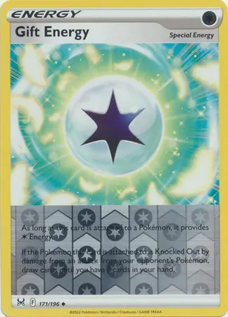 Gift Energy Reverse Holo Pokemon card from Lost Origin