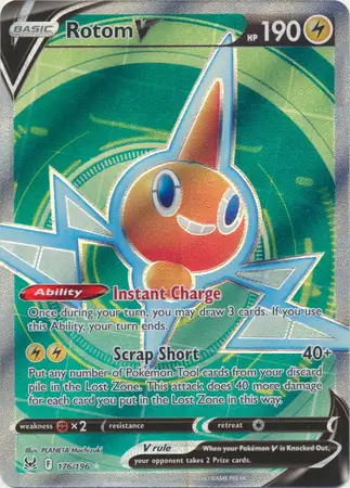 Rotom V Pokemon card from Lost Origin