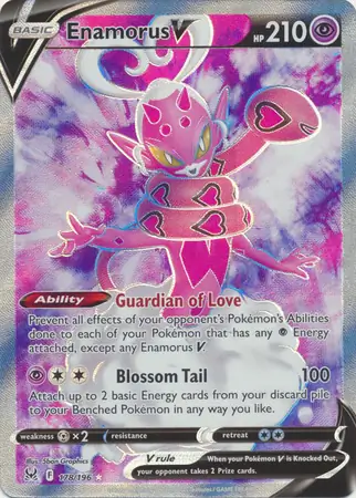 Enamorus V Pokemon card from Lost Origin