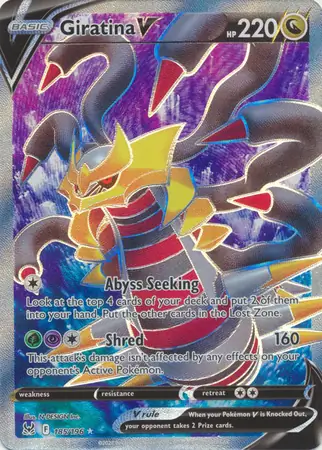 Giratina V Pokemon card from Lost Origin