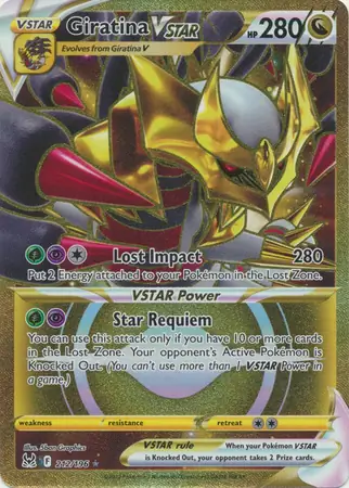 Giratina VSTAR Pokemon card from Lost Origin