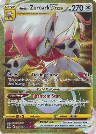 Hisuian Zoroark VSTAR Pokemon card from Lost Origin