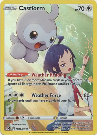 Castform Pokemon card from Lost Origin