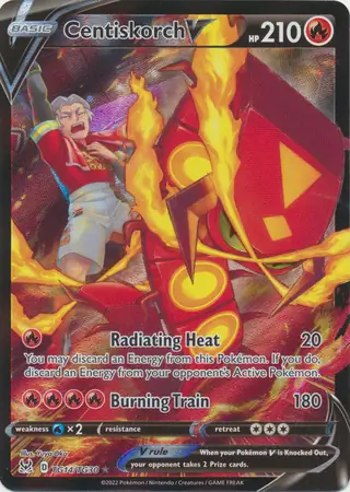 Centiskorch V Pokemon card from Lost Origin