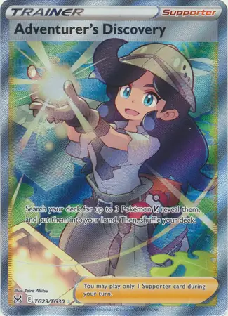 Adventurer's Discovery Pokemon card from Lost Origin