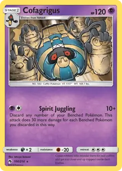 Cofagrigus Pokemon card from Lost Thunder