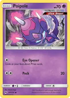 Poipole Pokemon card from Lost Thunder