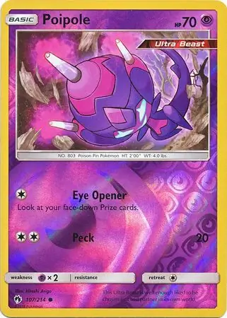 Poipole Reverse Holo Pokemon card from Lost Thunder