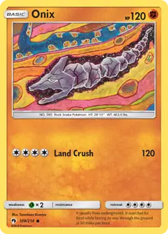 Onix Pokemon card from Lost Thunder