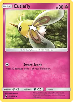 Cutiefly Pokemon card from Lost Thunder