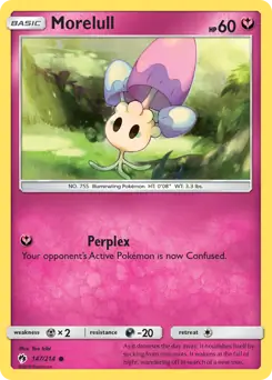 Morelull Pokemon card from Lost Thunder