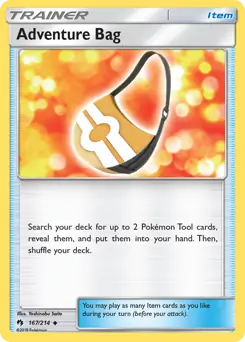 Adventure Bag Pokemon card from Lost Thunder