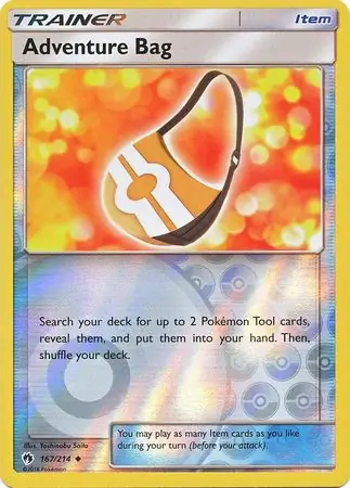 Adventure Bag Reverse Holo Pokemon card from Lost Thunder