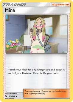 Mina Pokemon card from Lost Thunder