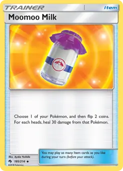 Moomoo Milk Pokemon card from Lost Thunder