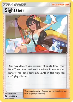 Sightseer Pokemon card from Lost Thunder