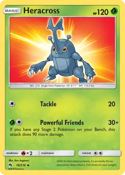 Heracross Pokemon card from Lost Thunder