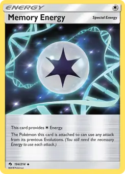 Memory Energy Pokemon card from Lost Thunder