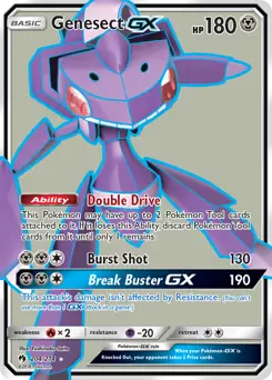 Full Art Genesect GX Pokemon card from Lost Thunder