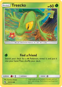 Treecko Pokemon card from Lost Thunder