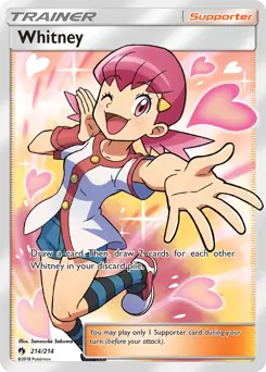 Full Art Whitney Pokemon card from Lost Thunder