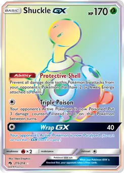 Shuckle GX Secret Pokemon card from Lost Thunder