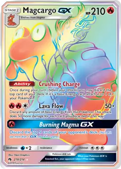 Magcargo GX Secret Pokemon card from Lost Thunder