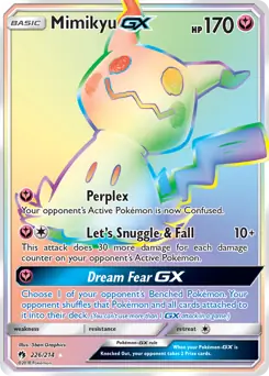 Mimikyu GX Secret Pokemon card from Lost Thunder
