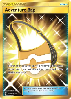 Adventure Bag Secret Pokemon card from Lost Thunder