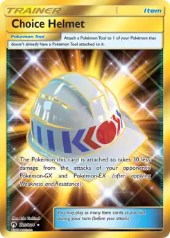 Choice Helmet Secret Pokemon card from Lost Thunder