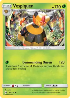Vespiquen Pokemon card from Lost Thunder