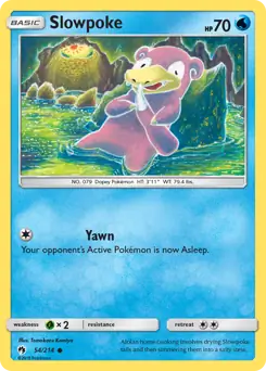Slowpoke Pokemon card from Lost Thunder