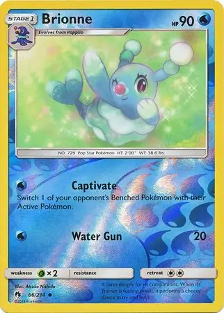 Brionne Reverse Holo Pokemon card from Lost Thunder