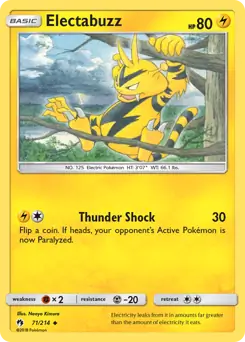 Electabuzz Pokemon card from Lost Thunder