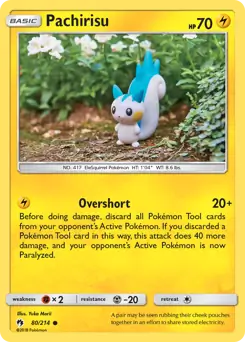 Pachirisu Pokemon card from Lost Thunder