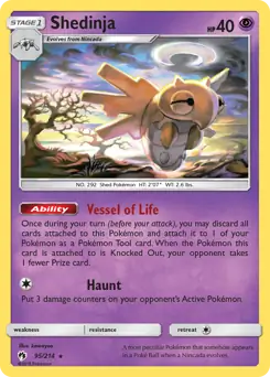 Shedinja Pokemon card from Lost Thunder