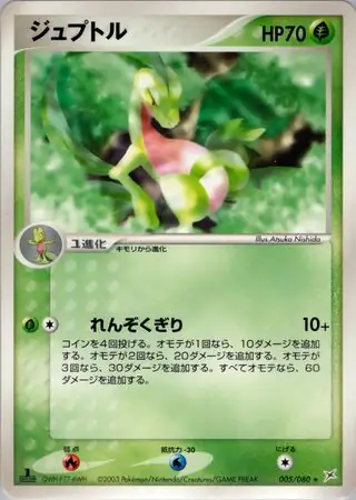 Grovyle Pokemon card from Magma vs Aqua: Two Ambitions