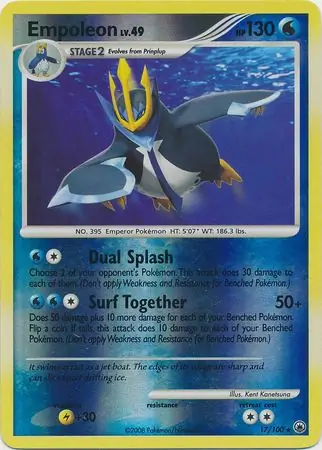 Empoleon Reverse Holo Pokemon card from Majestic Dawn