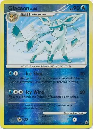 Glaceon Reverse Holo Pokemon card from Majestic Dawn