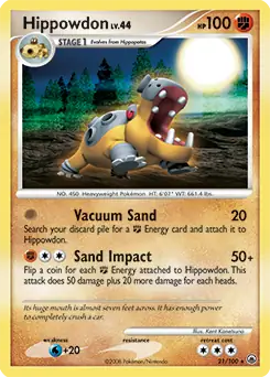 Hippowdon Pokemon card from Majestic Dawn