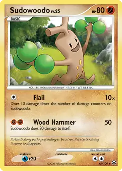 Sudowoodo Pokemon card from Majestic Dawn
