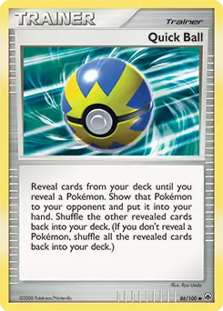 Quick Ball Pokemon card from Majestic Dawn