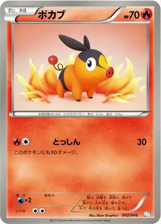 Tepig Pokemon card from Master Deck Build Box EX