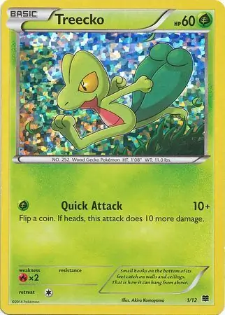 Treecko Pokemon card from McDonald's Promos 2015