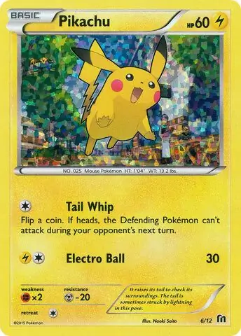 Pikachu Pokemon card from McDonald's Promos 2015